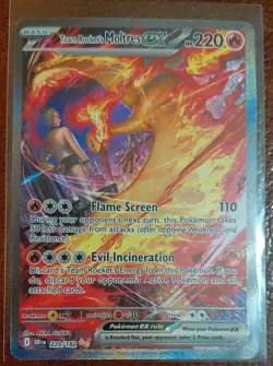 Pokemon TCG Team Rockets Moltres EX 229/182 Ultra Rare Holo Card Destined Rivals - Image 3
