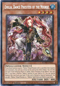 Emilia, Dance Priestess of the Nekroz - BLMM-EN025 Secret Rare 1st Edition Card - Image 1