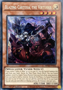 Blazing Cartesia, the Virtuous MP23-EN162 SECRET RARE 1st Edition YuGiOh Card - Image 1
