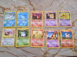 10 Vintage Pokemon Cards D 90'S bundle - Image 1