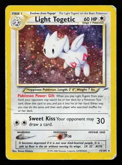 Light Togetic 15/105 Holo Rare Neo Destiny Pokemon Card - Image 1
