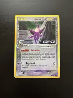 Espeon 4/113 Reverse Holo Rare EX Delta Species Stamped Pokemon Card DMG - Image 1