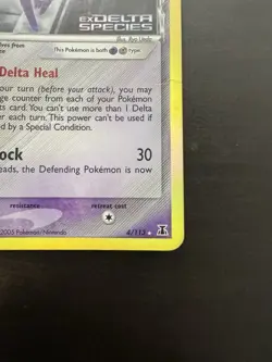 Espeon 4/113 Reverse Holo Rare EX Delta Species Stamped Pokemon Card DMG - Image 4