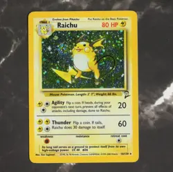 Raichu 16/130 Base Set 2 Holo Rare Pokemon Card 2000 WOTC LP Lightly Played - Image 1