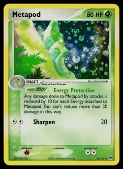 Pokemon Card - Metapod FireRed & LeafGreen 39/112 Reverse Holo - Image 1