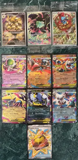 POKEMN MEGA EVOLUTIONS ALAKAZA RIOLU STAMPED BULBASAUR SEALED PROMO 10 CARD LOT - Image 1