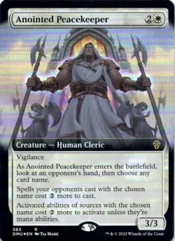 MTG Anointed Peacekeeper (Extended Art) (383) | LP Foil | Dominaria United {DMU} - Image 2