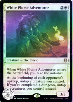 MTG White Plume Adventurer (49) | LP Foil | Cmd: Baldur's Gate {CLB} - Image 1