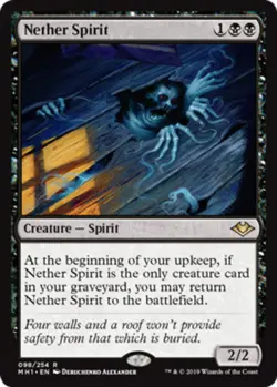 Nether Spirit - Foil ~ Lightly Played Modern Horizons MTG Magic UltimateMTG Blac - Image 1