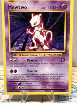 Pokemon Mewtwo TCG Evolutions Card 51/108 Regular Rare - Image 1