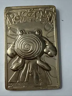 POLIWHIRL #61 1999 Burger King Gold Plated Pokemon Card - Image 1