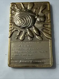 POLIWHIRL #61 1999 Burger King Gold Plated Pokemon Card - Image 2