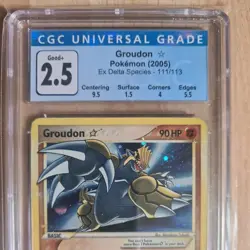 2005 POKEMON EX DELTA SPECIES GOLD STAR #111 GROUDON-HOLO CGC 2.5 - Image 3