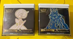Pokemon Center Mega Evolution ETB Set Of 2 Lucario & Gardevoir + Cases - Image 1