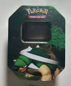 POKEMON 2007 Holiday Diamond & Pearl TORTERRA TIN EMPTY Metal Storage - Image 1
