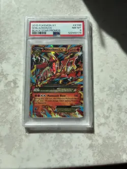 Pokemon TCG M Blaziken EX Black Star Promo XY86 Ultra Holo Rare 2015 LP psa 8 - Image 1