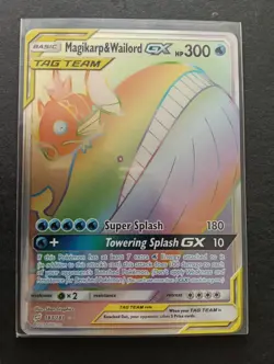 Pokemon TCG - Magikarp & Wailord GX 183/181 - Sun & Moon Team Up - Image 1