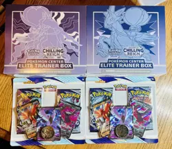 Chilling Reign ERROR Elite Trainer Box Pokemon Center Exclusive X2 ETB & X2 PACK - Image 1