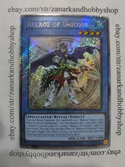 Yugioh Nekroz of Unicore 1st Edition Platinum Secret Rare RA03-EN262 - Image 2