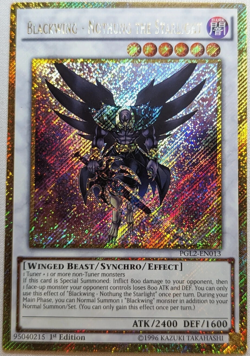 Blackwing - Nothung the Starlight Gold Secret Rare PGL2-EN013 1st Edition YuGiOh - Image 1