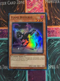Yu-Gi-Oh! Flame Bufferlo SDPL-EN004 1st Edition Super Rare NM - Image 1