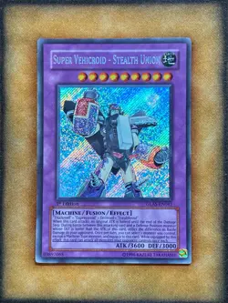 Yugioh Super Vehicroid - Stealth Union GLAS-EN041 Secret Rare 1st Ed NM - Image 1