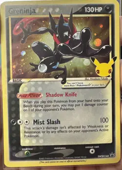 Pokemon TCG Greninja Gold Star - SWSH144 Celebrations (7)Promo Cards W Swirl - Image 4