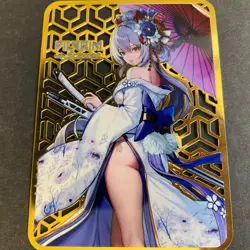 WES - Goddess Story Gold METAL Card - NO Serial Number Card - Anime Girl Nikke - Image 1