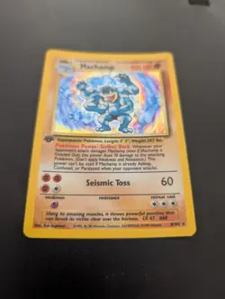 Pokemon TCG Cards 1st Edition Machamp 8/102 Base Set Holo Rare LP - Image 2