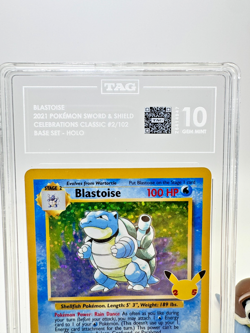 Pokemon TCG Blastoise 2/102 Celebrations 25th Classic TAG 10 Gem Mint Card PSA - Image 3