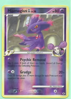 2009 MISMAGIUS GL 10/111 RISING RIVALS POKEMON CARD-REV HOLO- NEVER PLAYED- NM/M - Image 1