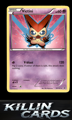 Victini (43) 43/101 Pokemon Rare Noble Victories Card NM - Image 1