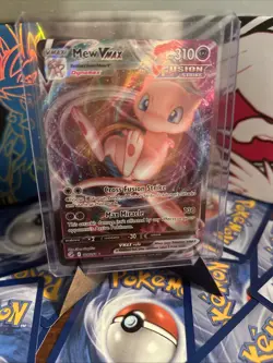 Pokemon 2021 TCG SWSH: Fusion Strike Mew VMAX Holo Ultra Rare Card 114/264 - Image 1
