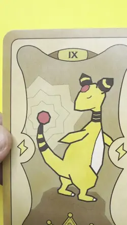 Pokemon Tarot Card Ampharos The Hermit IX Non-TCG English Parody NM - Image 2