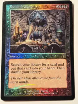 Diabolic Tutor FOIL Odyssey Black Uncommon MTG LP/MP - Image 1