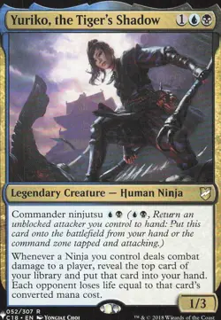 Yuriko, The Tiger's Shadow 2018 MTG Legendary Creature #52/307 Rare - Image 1