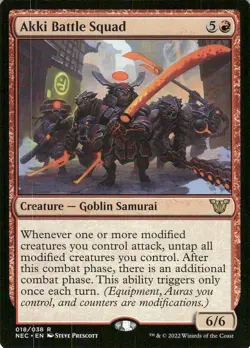 Akki Battle Squad 2022 MTG #18 Neon Dynasty Commander - Image 1