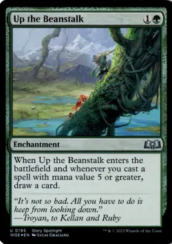 Up The Beanstalk NM/M* FOIL Wilds Of Eldraine ENGLISH 0195 mtg -UnltdCards - Image 1