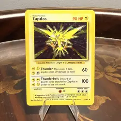 ZAPDOS UNLIMITED (Holo rare) - 16/102 Vintage Pokemon TCG Base set HP/DMG - Image 1