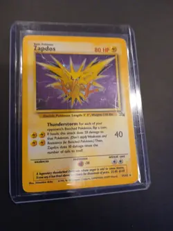 Pokemon TCG Zapdos 15/62 Fossil Set Foil 1999 Vintage LP - Image 2