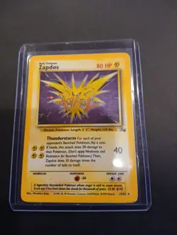 Pokemon TCG Zapdos 15/62 Fossil Set Foil 1999 Vintage LP - Image 4