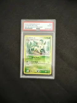 Graded PSA 2 2008 Pokemon D & P Leafeon-Holo Majestic Dawn-Cosmos #24 - Image 1