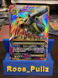 2016 Pokemon XY Evolutions M Blastoise EX (Full Art) 102/108 LP To MP On Back - Image 3