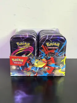 Pokemon TCG Mega Evolution MEGA HEROES MINI TIN DISPLAY Factory Sealed Tins - Image 1