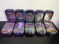Pokemon TCG Mega Evolution MEGA HEROES MINI TIN DISPLAY Factory Sealed Tins - Image 2