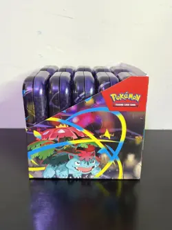 Pokemon TCG Mega Evolution MEGA HEROES MINI TIN DISPLAY Factory Sealed Tins - Image 3