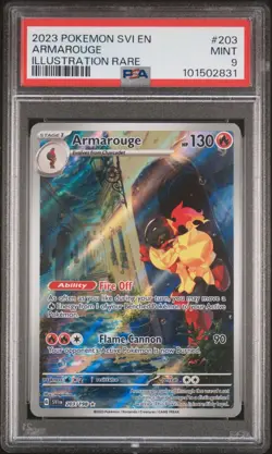 2023 Pokemon Scarlet & Violet Armarouge Illustration Rare 203/198 PSA 9 - Image 1