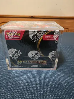 Pokemon Mega Evolutions ENHANCED Booster Box Factory Sealed with Acrylic case - Image 1