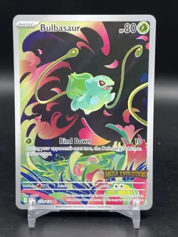 Bulbasaur Illustration Rare 133/132 Pokemon Mega Evolution English Stamped NM - Image 1