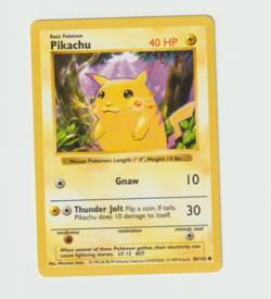 ⚡ Pokemon TCG Pikachu Red Cheeks 58/102 Shadowless Base Set 1999 LP/NM ⚡ - Image 5